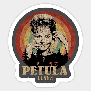 Retro Sunset Petula Clark 80s Sticker